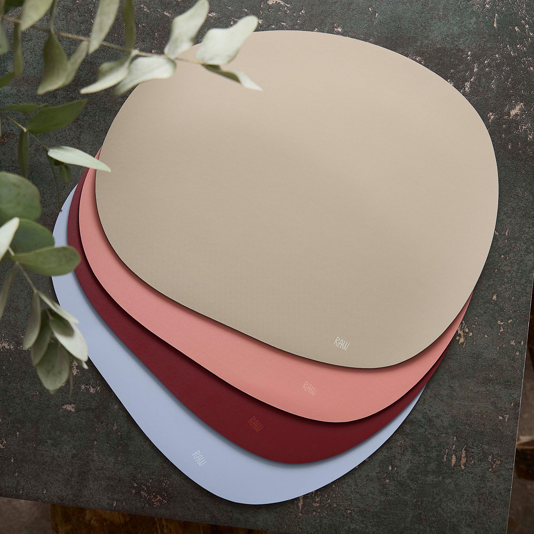 RAW Tischset Soft Surface Bordeaux